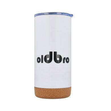 Стакан OldBro Для Старого Друга с пробковым дном 480мл White Classic из нержавеющей стали с двойными стенками