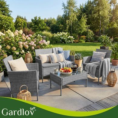 Садовая мебель из ротанга антрацитового цвета Gardlov 26907