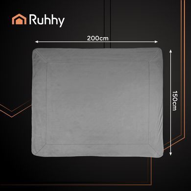 Двустороннее одеяло 150х200см тёмно-серое Ruhhy 26292