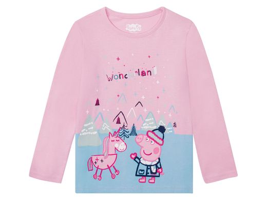 Хлопковая пижама для девочки с принтом Peppa Pig размер 134/140