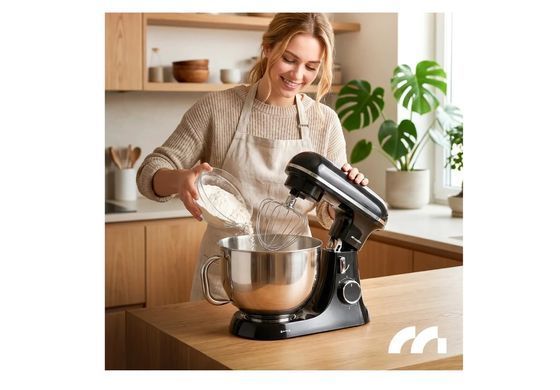 Планетарний міксер кухонний комбайн MalTec Chef4000W BL 2000 Вт з чашею 7 л та насадками 114851