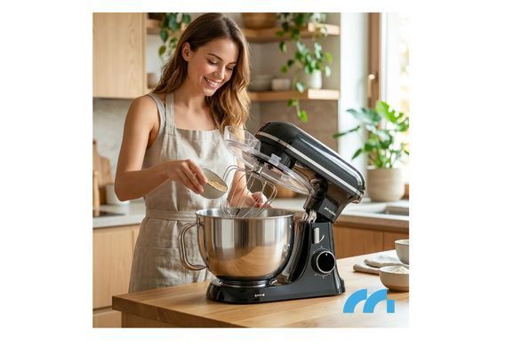 Планетарний міксер кухонний комбайн MalTec Chef4000W BL 2000 Вт з чашею 7 л та насадками 114851