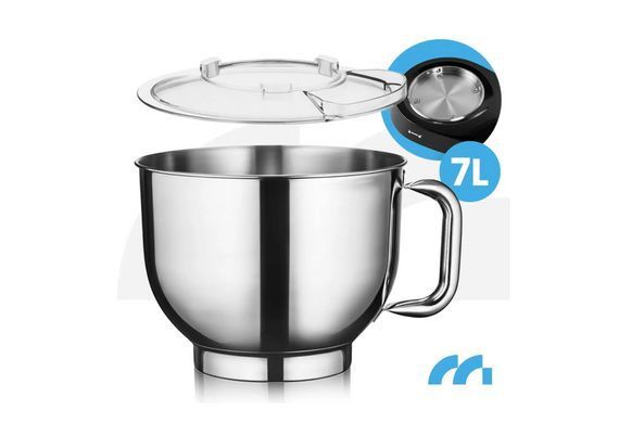 Планетарний міксер кухонний комбайн MalTec Chef4000W BL 2000 Вт з чашею 7 л та насадками 114851