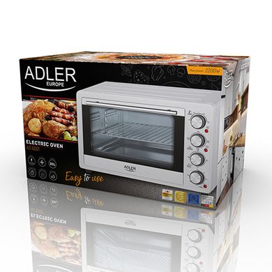 Электрическая печь духовка Adler AD 6001 обьем 35л мощность 1500вт