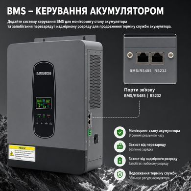 Солнечный гибридный инвертор DATOUBOSS 3000W 24V MPPT 100A 220V