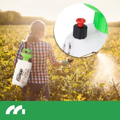 Опрыскиватель ручной помповый Maltec MasterSpray 5L 111437 садовый напорный 5 л со шлангом и плечевым ремнем бирюзовый