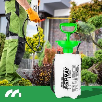 Опрыскиватель ручной помповый Maltec MasterSpray 5L 111437 садовый напорный 5 л со шлангом и плечевым ремнем бирюзовый
