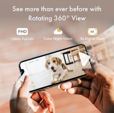 Камера для собак Furbo 360, Full HD, ночное видение, двусторонняя связь, автораздача лакомств