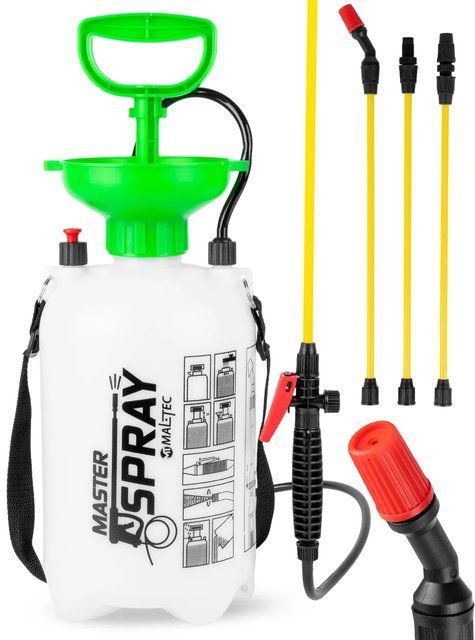 Опрыскиватель ручной помповый Maltec MasterSpray 5L 111437 садовый напорный 5 л со шлангом и плечевым ремнем бирюзовый