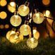 Уличная светодиодная гирлянда 7 метров 50 LED на солнечной батарее "Хрустальные шары"