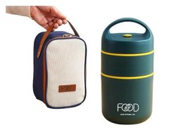 Термос для їжі - ланчбокс FOOD 0.68л харчовий термос з контейнером green