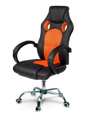 Помаранчеве обертове ігрове крісло Sofotel Master для геймерів