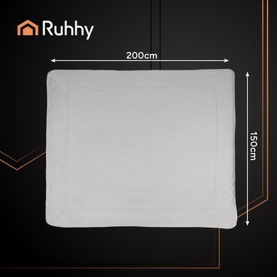 Двустороннее одеяло 150х200см светло-серое Ruhhy 26293