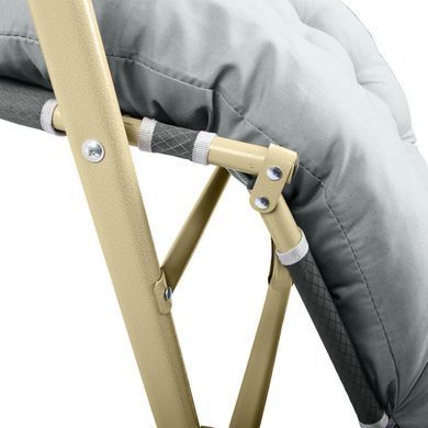 Шезлонг садовое кресло складное X-Treme CLC-837 серое для отдыха (до 150 кг)