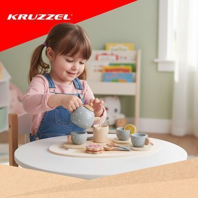 Дитячий чайний сервіз сірий Kruzzel 26394