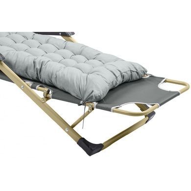 Шезлонг садовое кресло складное X-Treme CLC-837 серое для отдыха (до 150 кг)
