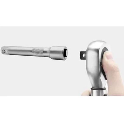 Ключ динамометрический 1/2" Bigstren 19964 (28-210 Нм) с набором головок 17, 19, 21 мм и удлинителем