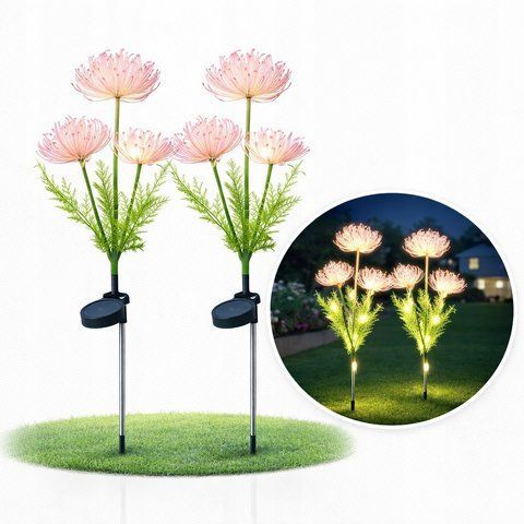 Садовый светильник SunLamp на солнечной батарее &ndash; лилиум паутинный Lycoris LED, 2 шт.