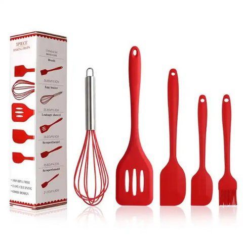 Набор кухонных принадлежностей kitchenWare 5 предметов Красный