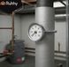 Термометр з циферблатом Ruhhy 26557 (0&ndash;120&deg;C), стрілочний термометр на трубу з пружиною, накладний термометр для опалення та печей