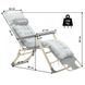 Шезлонг садовое кресло складное X-Treme CLC-837 серое для отдыха (до 150 кг)