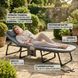 Раскладная кровать-раскладушка Relax Outdoor (190х60х30 см) с матрасом Oxford 600D серая, туристическая кемпинговая кровать до 150