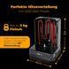 Электрошашлычница Clatronic DVG 3686, 1400 Вт, вертикальный гриль 3 в 1, шашлык, шаурма, 6 шампуров, до 2.5 кг