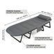 Раскладная кровать-раскладушка Relax Outdoor (190х60х30 см) с матрасом Oxford 600D серая, туристическая кемпинговая кровать до 150
