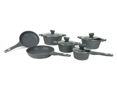 Набор кухонной посуды Oscar Cook T3173 с керамическим покрытием 12 элементов кастрюли, сковорода, сотейник