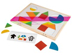 Деревянная мозаика магнит развивающая игрушка Playtive Montessori