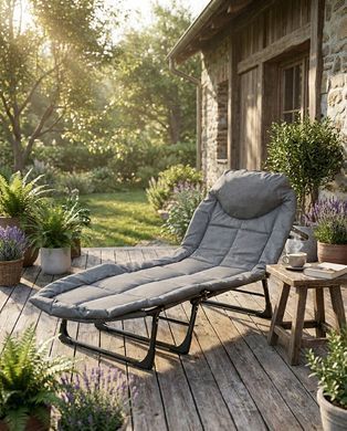 Портативная раскладная кровать Relax Outdoor 180х60х30 см, до 120 кг, 5 положений