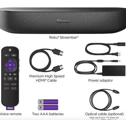 Саундбар Roku со встроенной смарт приставкой - Streambar 9102 - Apple TV, Bluetooth, WiFi, YouTube, Netflix