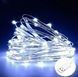 Светодиодная гирлянда нить капля росы 20м 200led от USB от ПАВЕРБАНКА белый White юсб