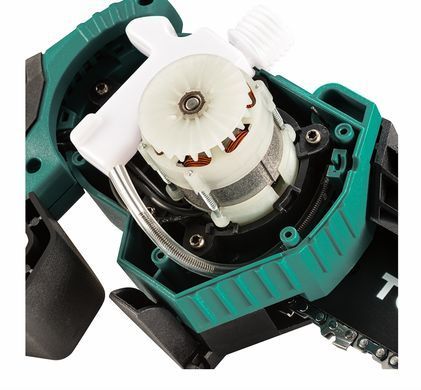 Аккумуляторная цепная мини-пила Tokachi Drakkar 35 2xACU, 6+8", 21V 3Ah, бесщеточный мотор, 35 м/с, регулировк