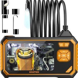 Видеоэндоскоп 5м Bigstren 19376 FULL HD, эндоскопическая камера с экраном 4.3" и защитой IP67
