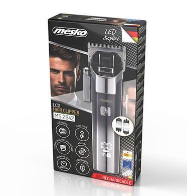 Машинка для стрижки с LED &ndash; USB-c дисплеем. Mesko MS 2842