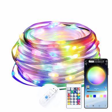 Розумна Smart гірлянда стрічка 100LED 10 метрів USB-пульт дистанційного керування ip65 додаток Sun Lamp
