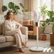 Вентилятор напольный MalTec Airly3000WH PRO 60 Вт с 3D осцилляцией пультом таймером и ароматерапией 114856