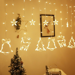 Гирлянда светодиодная штора бахрома Рождественская