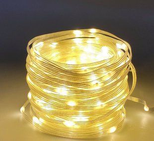 Гирлянда светодиодная 500 LED большие капли 50 метров, дом/улица теплый белый, 8 режимов