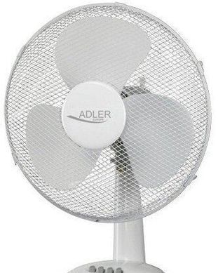 Настольный вентилятор Adler AD 7304 White, 40 см, 55 Вт, 3 скорости, поворотный, регулировка наклона, для дома и офиса