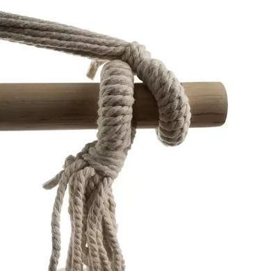 Підвісне крісло-гамак Gardlov 23670 беж з дерев&rsquo;яною перекладиною та 2 подушками, 120 кг