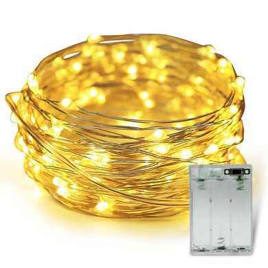 Светодиодная гирлянда нить Капля росы 10м 100led батарейки