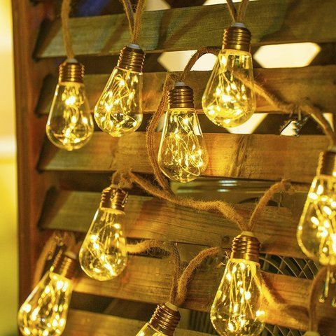 Уличный и домашний LED светильник+POWER BANK Sunlamp 8 м + 2 м, 20 ламп по 10 LED, 220V, IP65, теплый свет, с пультом