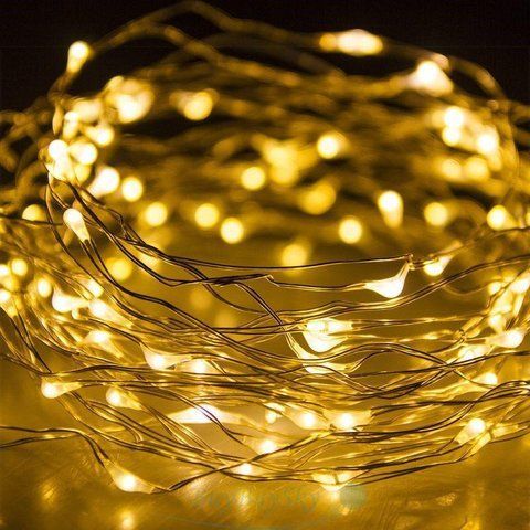 Светодиодная гирлянда нить Капля росы 10м 100led батарейки